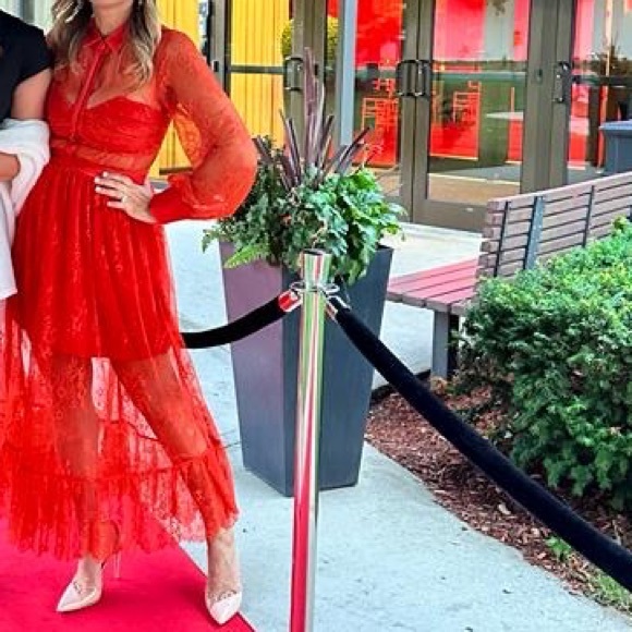 SELF-PORTRAIT Maxi Lace Dress w/ Tags Size: M | US6, UK10 - Picture 5 of 16